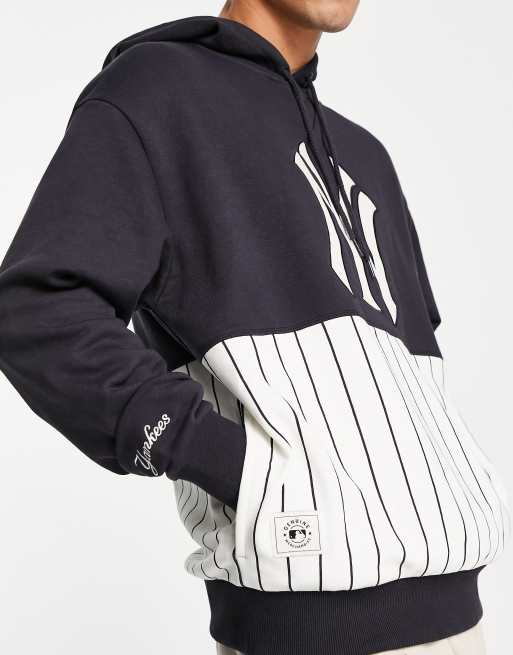 NEW ERA CAP New Era New York Yankees Flock Oversized Hoodie In Navy  Exclusive To ASOS for Men