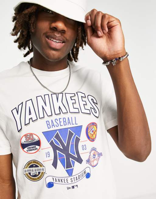 New Era New York Yankees rugby shirt in off white exclusive to ASOS