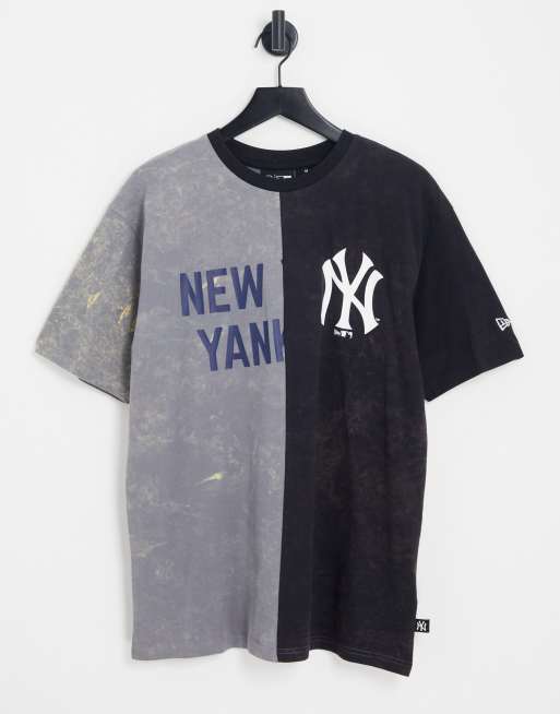 New Era New York Yankees pinstripe splice t-shirt in navy exclusive to ASOS