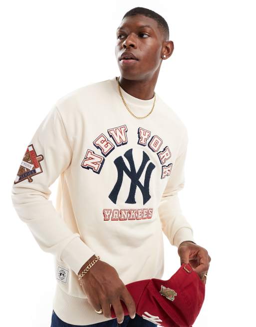 New Era New York Yankees Sweatshirt in CremeweiB ASOS