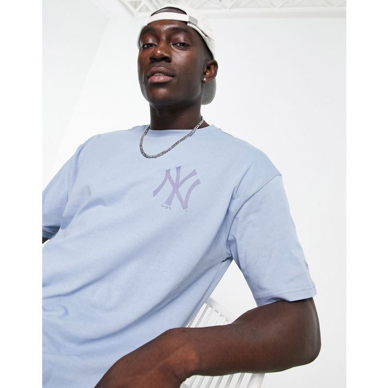 6ZbVR Uomo New Era - New York Yankees - T-shirt oversize blu tenue