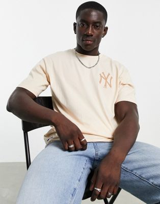 Nouveau New Era - New York Yankees - T-shirt oversize - Crème