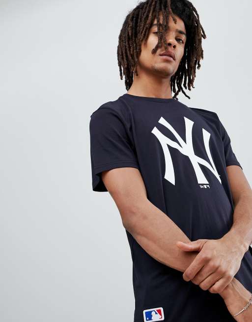 New Era Mlb Big Logo Oversized New York Yankees T-shirt (blk)