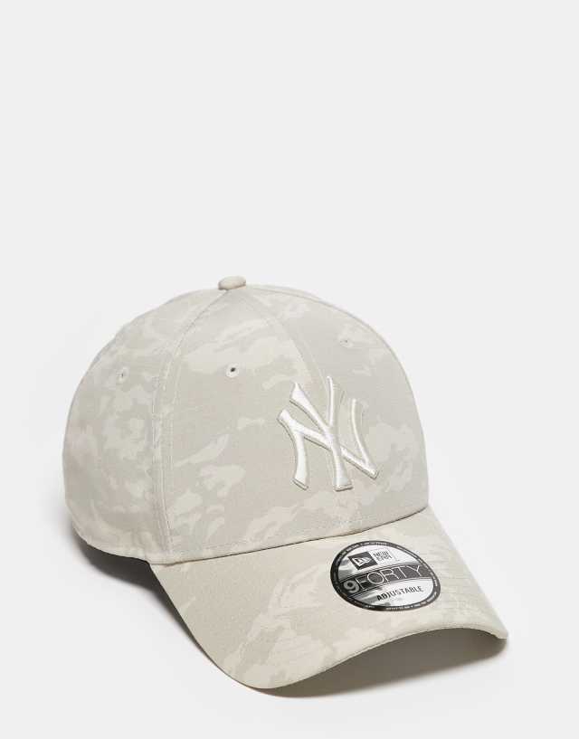 New Era - new york yankees tonal camo 9forty cap in beige