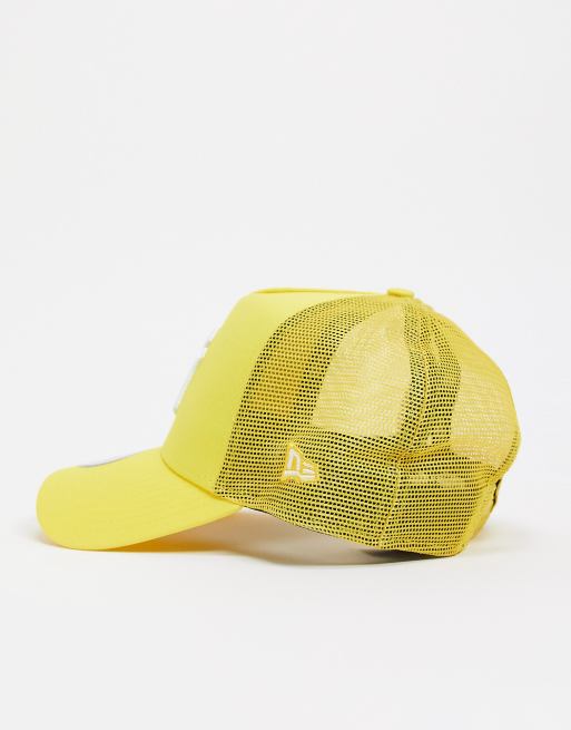 New Era New York Yankees Tonal Mesh Yellow A Frame Trucker