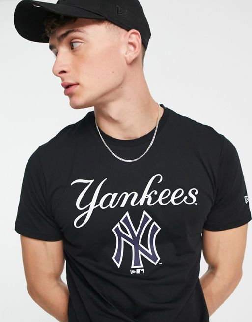 New Era MLB New York Yankees logo t-shirt in white exclusive as ASOS