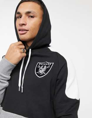 Men's Mitchell & Ness Black Las Vegas Raiders Washed Short Sleeve Pullover Hoodie Size: Small