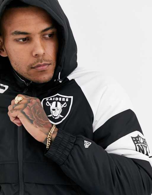 New Era NFL Las Vegas Raiders puffer jacket in black