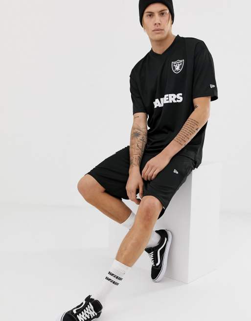 New Era NFL Oakland Raiders jersey short with small logo in black