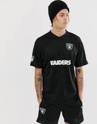 New Era New Era NFL Oakland Raiders oversized mesh t-shirt in black