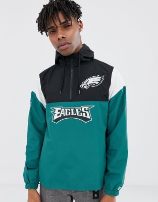 New Era NFL Philadelphia Eagles Overhead Jacket With Hood In Green