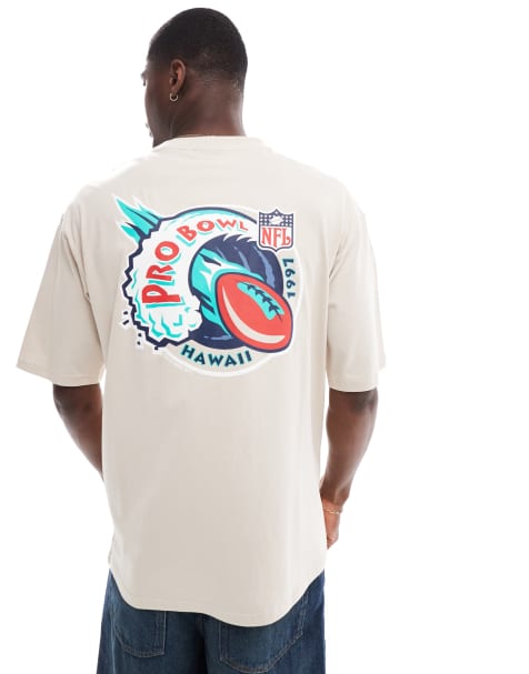 New Era NFL pro bowl graphic t-shirt in off white - view 1