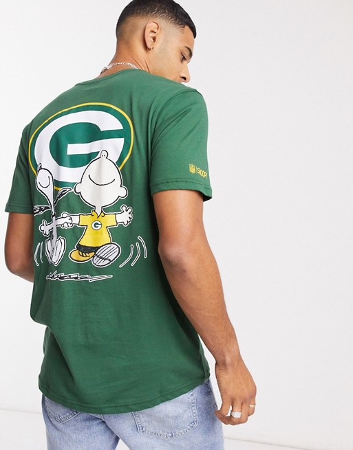 New Era NFL x Peanuts Green Bay Packers graphic t-shirt in green