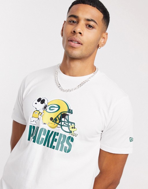 New Era NFL x Peanuts Green Bay Packers graphic t-shirt in white
