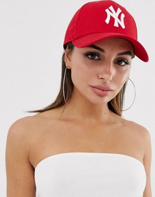 New Era NY 9Forty Red Cap  Cap outfits for women, Baseball cap