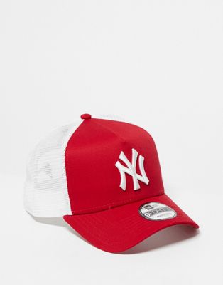 New Era NY 9forty trucker cap in red