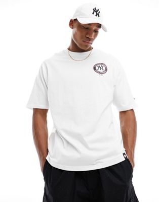 New Era NY graphic back t-shirt in white