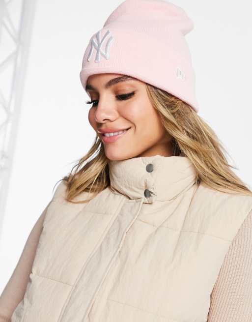 New Era – NY – Jasnoróżowa czapka beanie, 4 z 4