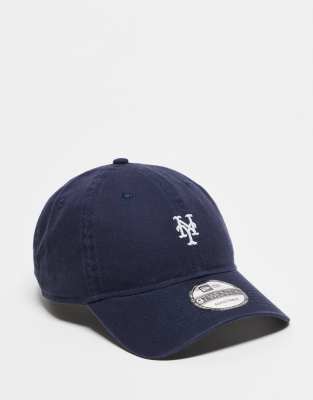 New Era - NY Mets - 9Twenty - Unstrukturierte Kappe in verwaschenem Marineblau mit Mini-Logo