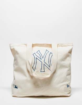 New Era NY tote bag in off white