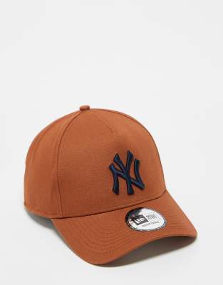 New Era - NY Yankee 9forty A Frame - Kappe in Tabakbraun-Neutral