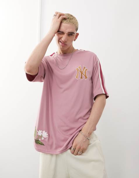 New Era - NY Yankees {0}forty - T-shirt met bloemenborduursel in roze - view 1