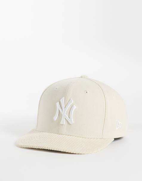 New Era NY Yankees 9fifty cord visor cap in cream - view 1