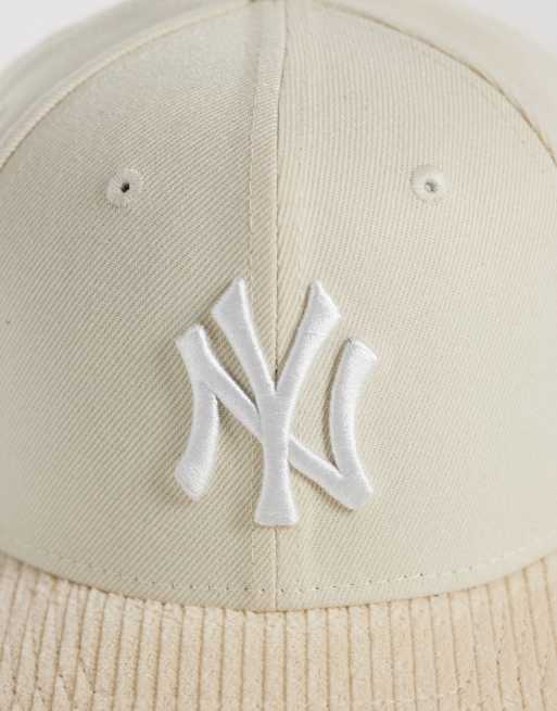 New Era NY Yankees 9fifty cord visor cap in cream, 2 of 3