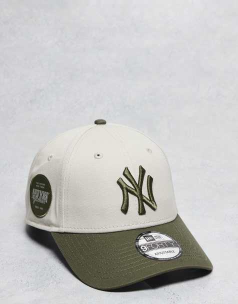 New Era – NY Yankees 9forty – Beige keps med kakigrön skärm - view 1