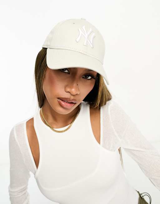 New Era NY Yankees 9forty cap in beige ASOS