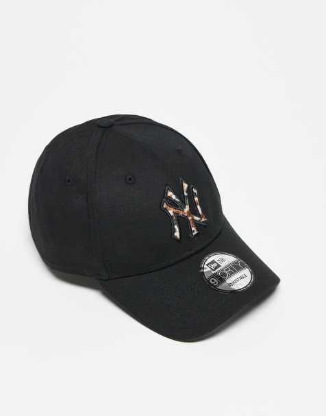 New Era - NY Yankees 9forty - Cappellino nero con logo con stampa animalier - view 1