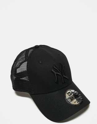 Casquette Trucker New Era Los Angeles Dodgers Noire - Réglable, Dos En Maille