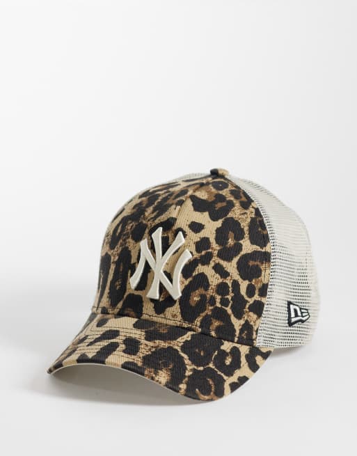 New Era - NY Yankees 9forty - Casquette camionneur à imprimé léopard - Multicolore