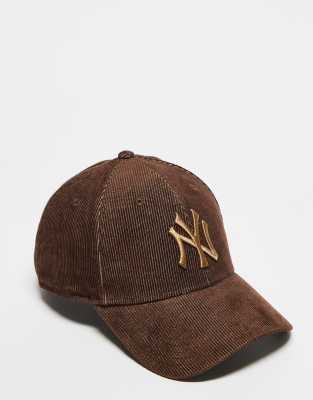 New Era New Era NY Yankees 9forty cord cap in brown