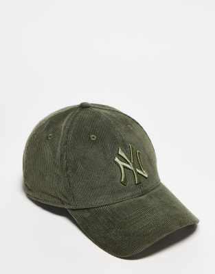New Era New Era NY Yankees 9forty cord cap in khaki-Green