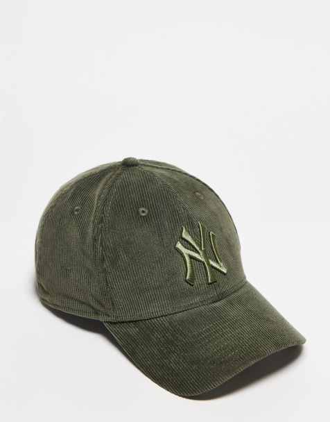 New Era NY Yankees 9forty cord cap in khaki - view 1