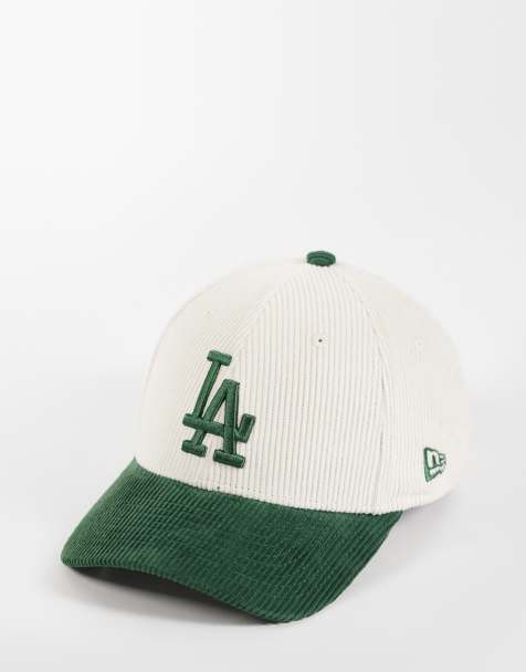 New Era NY Yankees 9forty cord contrast peak cap in neutral/dark green - view 1