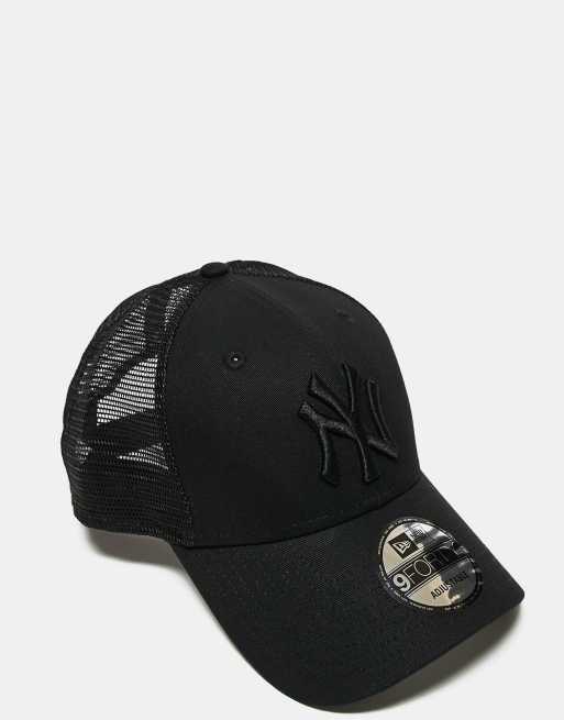 New Era – NY Yankees 9forty – Czarna czapka trucker z kontrastową siateczką 