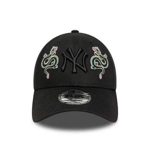 New Era – NY Yankees 9forty – Czarna czapka z daszkiem i motywem węża