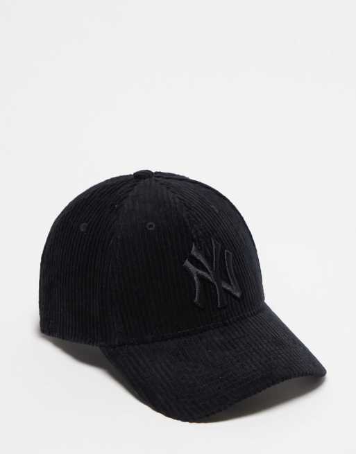 New Era – NY Yankees 9forty – Czarna sztruksowa czapka z daszkiem