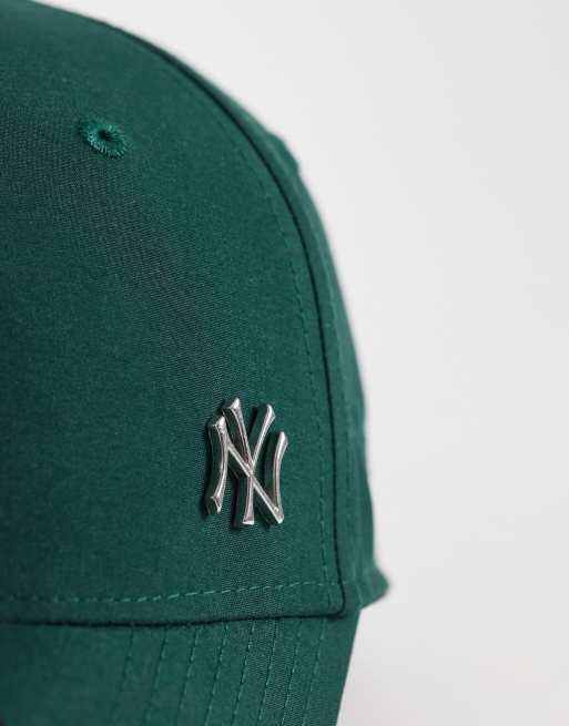 New Era – NY Yankees 9forty Flawless – Kappe in Dunkelgrün mit Metallabzeichen, 2 von 3