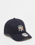 [New Era] New Era NY Yankees 9Forty floral embroidered cap in navy No Size Navy