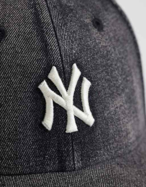New Era – NY Yankees 9forty – Jeans-Kappe in schwarzer Acid-Waschung, 2 von 3