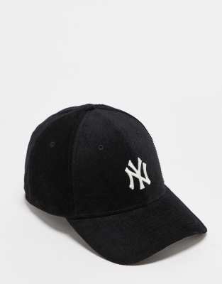 New Era - NY Yankees 9Forty - Kappe aus Cord in Schwarz