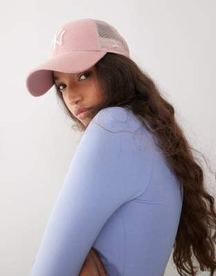 New Era - NY Yankees 9forty - Kappe aus Frottee in Pfirsich-Rosa