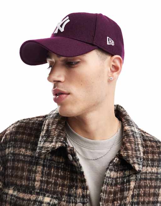 New Era – NY Yankees 9Forty – Kappe aus Wolle in Burgunder, 2 von 4