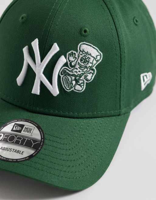 New Era – NY Yankees 9forty – Kappe in Dunkelgrün mit Pizza-Logo, 3 von 3