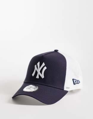 New Era - NY Yankees 9Forty League - Basic-Truckerkappe in Marineblau/Weiß-Bunt