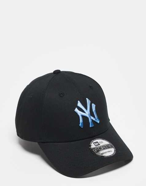 New Era NY Yankees 9forty ombre logo cap in black - view 1