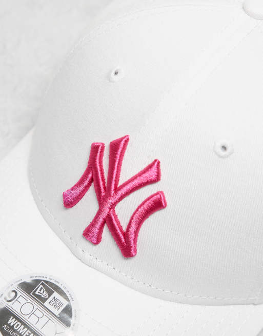 New Era - NY Yankees 9forty - Pet met roze logo in wit , 2 van 4